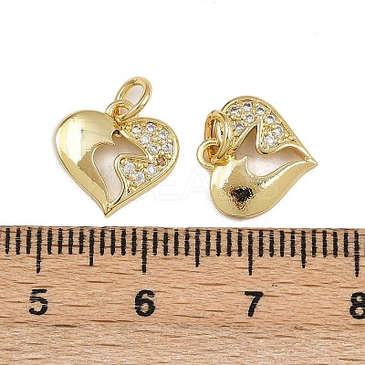 Brass Micro Pave Cubic Zirconia Pendants ZIRC-I367-01G-02-1