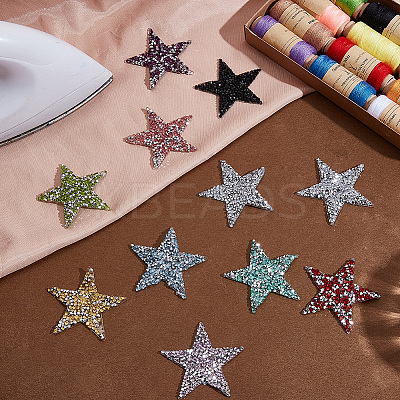 20Pcs 10 Colors Plastic Clothing Patches FIND-GF0008-92-1-1