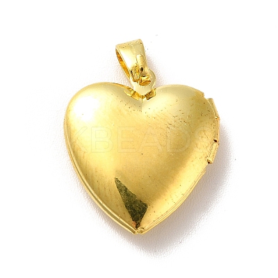 Rack Plating Brass Locket Pendants X-KK-I688-04G-1