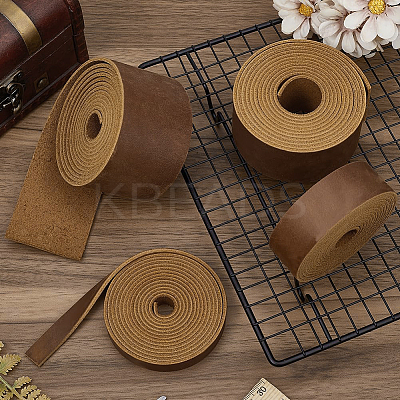 2M Flat AB Grade Cowhide Leather Cord AJEW-WH0479-73E-01-1