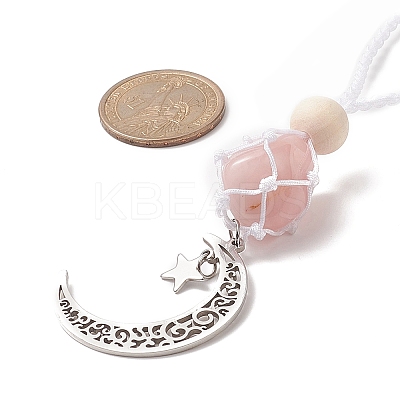Moon 201 Stainless Steel Pendant Decorations HJEW-JM00958-1