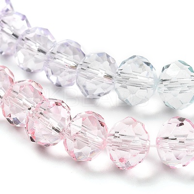 Transparent Painted Glass Beads Strands LS-DGLA-A034-T8mm-A23-1