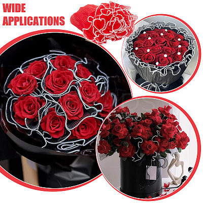 4M Polyester Pleated Lace Trim OCOR-WH0088-24D-1