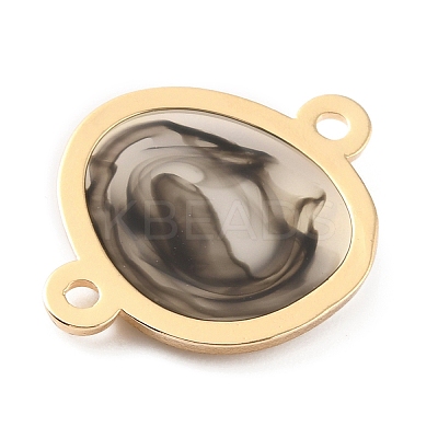 Transparent Evil Eye Resin Connector Charms RESI-WH0021-47B-1