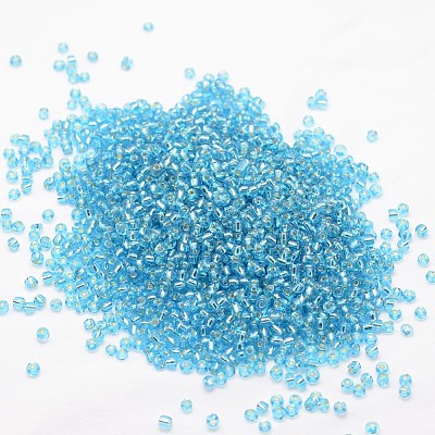 8/0 Transparent Glass Round Seed Beads SEED-J010-F8-23-1