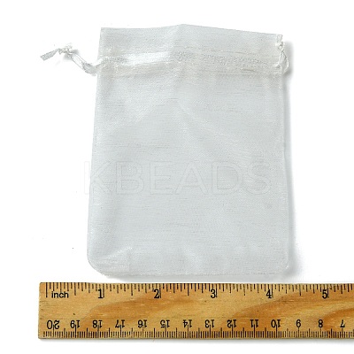 40Pcs 4 Colors Organza Bags Jewellery Storage Pouches Wedding Favour Party Mesh Drawstring Gift OP-FS0001-03B-1