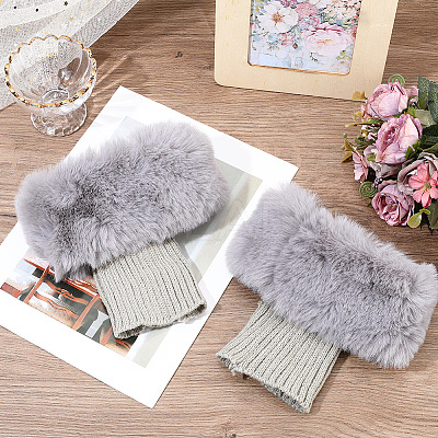 Acrylic Fiber Woolen Yarn Socks Leg Cover AJEW-WH20018-149C-1