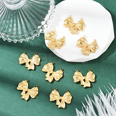 8Pcs 304 Stainless Steel Pendants STAS-BBC0007-90-1