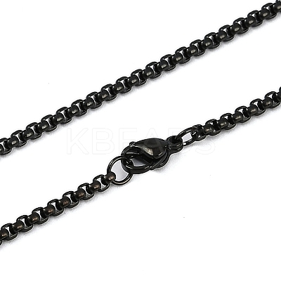 201 Stainless Steel Hollow Moon Cat Shaped Pendant Box Chain Necklaces NJEW-M010-06-1