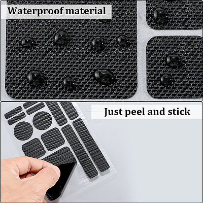8Pcs 2 Styles PEVA Rubber Anti-Slip Hexagonal Phone Grip Tape Stickers for Phones AJEW-SP0002-64C-02-1