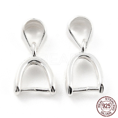 925 Sterling Silver Ice Pick Pinch Bails STER-Z001-121S-03-1