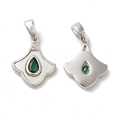 Brass Cubic Zirconia Pendants KK-M243-44P-1