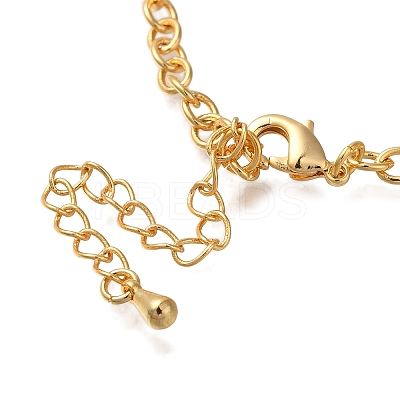 Bowknot Brass Micro Pave Clear Cubic Zirconia Card Paper Chain Bracelets for Women BJEW-L696-003G-1