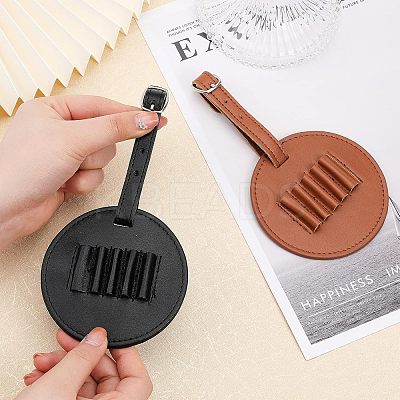2Pcs 2 Colors Imitation Leather Golf Tees Storage Bags AJEW-CA0003-31-1