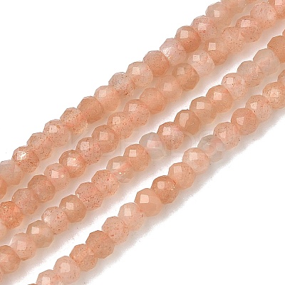 Natural Peach Moonstone Beads Strands G-B168-C10-01-1