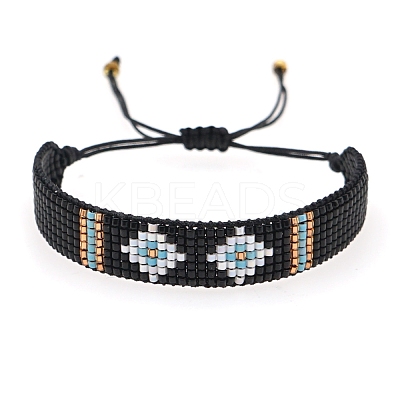 Miyuki Seed Braided Bead Bracelet BJEW-P269-37-1