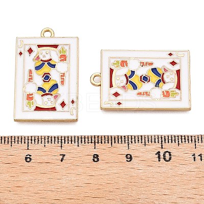 Rack Plating Alloy Enamel Pendants ENAM-N056-392A-KCG-1