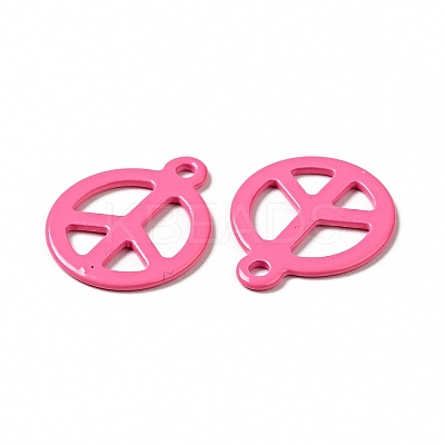 Spray Painted 201 Stainless Steel Pendants STAS-G304-04C-1