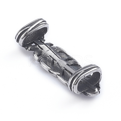 Retro 304 Stainless Steel Slide Charms/Slider Beads STAS-L243-009AS-1