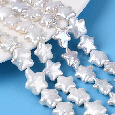 Natural Baroque Keshi Pearl Beads Strands PEAR-S020-Z06-01-1