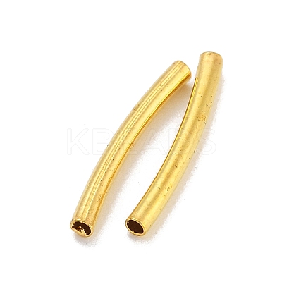 Brass Curved Tube Beads KK-B120-04F-G-1