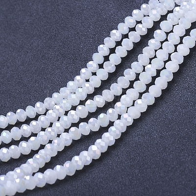 Electroplate Glass Beads Strands EGLA-A034-J6mm-B07-1