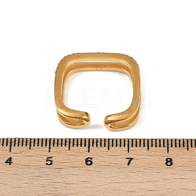 304 Stainless Steel Micro Pave Cubic Zirconia Cuff Rings RJEW-P153-02G-1