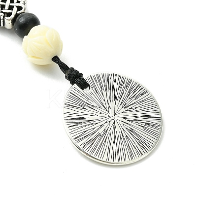 3Pcs Synthetic Coral & Wood & Alloy Keychain KEYC-JKC01007-1