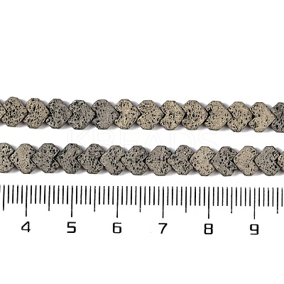 Electroplated Natural Lava Rock Beads Strands G-Q1009-G01-02D-1