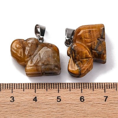 Natural Tiger Eye Pendants G-B127-05P-06-1