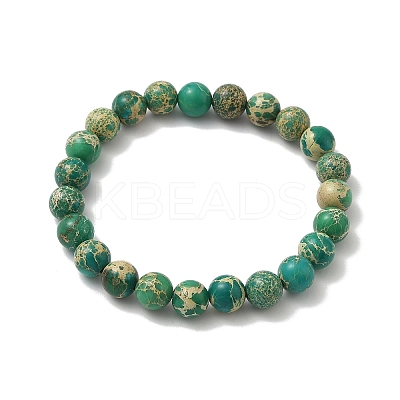 Natural Imperial Jasper Beads Bracelets BJEW-JB12319-1