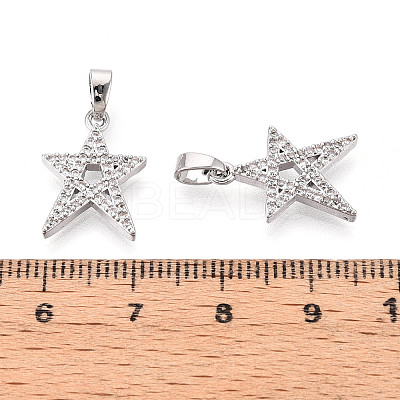 Brass Micro Pave Cubic Zirconia Pendants KK-N257-63P-1