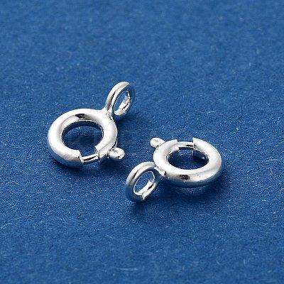Brass Spring Ring Clasps X-KK-G479-01B-S-1