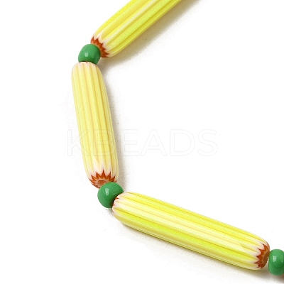 Handmade Lampwork Chevron Beads LAMP-Z019-01-07-1
