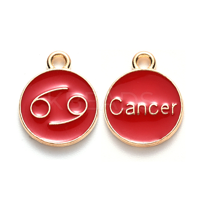 Alloy Enamel Pendants ENAM-SZ0001-28B-D-1
