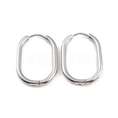 Non-Tarnish 304 Stainless Steel Oval Hoop Earrings LS-EJEW-M218-02C-P-1