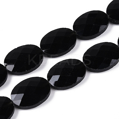 Natural Black Onyx(Dyed & Heated) Beads Strands G-S354-13x18-A01-1
