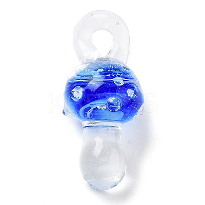 Transparent Handmade Lampwork Pendants LAMP-T021-14F-1