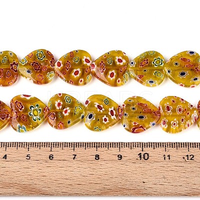 Handmade Millefiori Glass Beads Strands LAMP-T021-29F-1