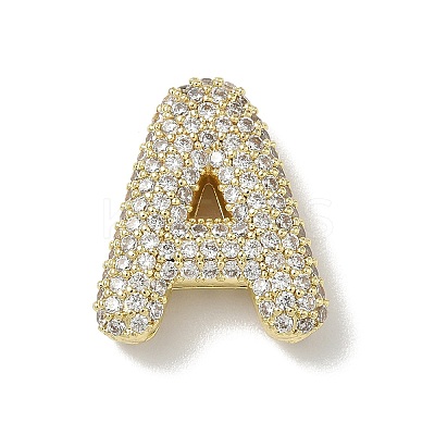 Brass Micro Pave Cubic Zirconia Pendants KK-I382-01G-1