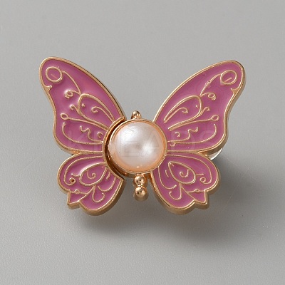 Butterfly Shape Alloy Enamel Adjustable Jean Button Pins FIND-WH0609-81KCG-03-1