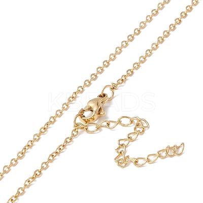 Clear Cubic Zirconia Sun Pendant Necklace NJEW-O125-26G-1