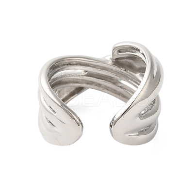 Brass Open Cuff Rings RJEW-A046-03P-1