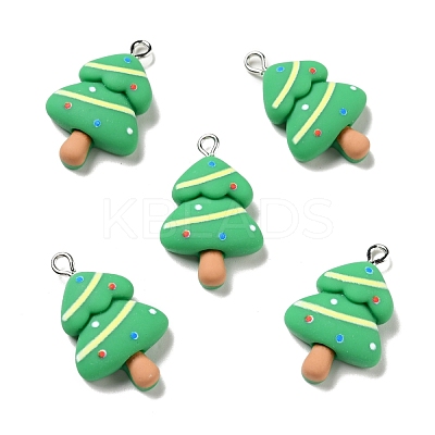 Christmas Opaque Resin Pendants RESI-G043-A05-1