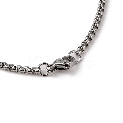 Leopard Alloy Crystal Rhinestone Black Enamel Pendant Necklaces for Men FS-WG82C69-02-1