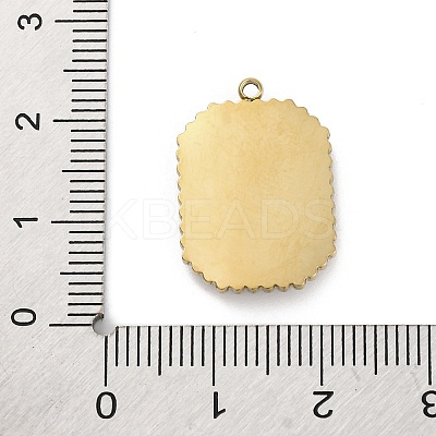 Real 14K Gold Plated 304 Stainless Steel Pendants STAS-R005-10G-02-1