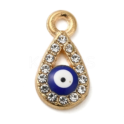 Alloy Enamel Rhinestone Glass Pendants ENAM-U003-02G-09-1