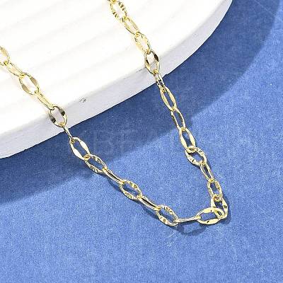 Brass Paperclip Chains Necklace for Women LS-NJEW-P265-29G-1