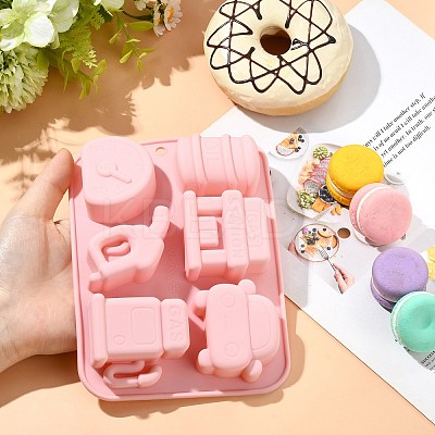 2Pcs Gas Station Themed Silicone Fondant Molds ST-CJ0043-023-1