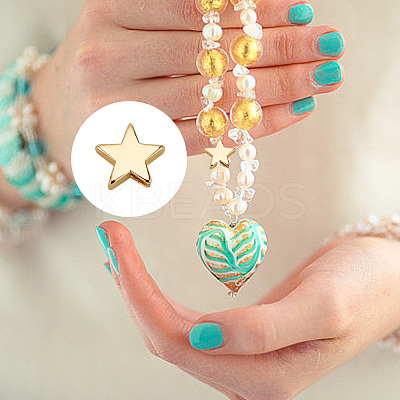 40Pcs 2 Style Brass Beads KK-GO0001-04-1